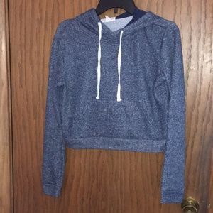 Forever 21 blue cropped hoodie